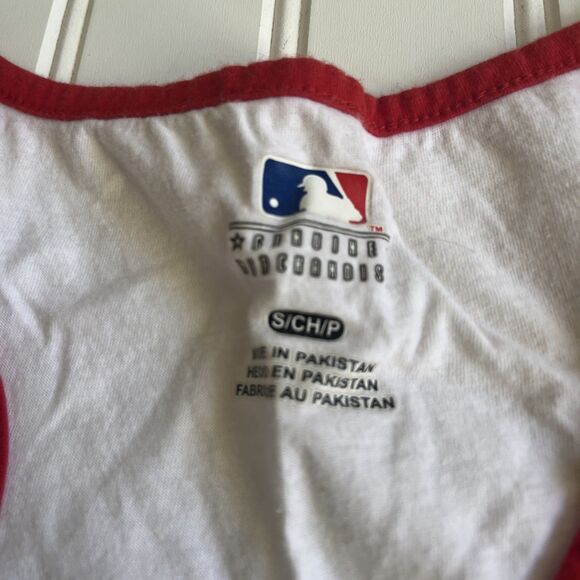 Boston Red Sox Women's Tank Top Navy Blue Size Small Glitter Logo - Picture 2 of 8